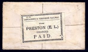 LANCASHIRE AND YORKSHIRE RAILWAY 1854-82 ITEMS WITH CHARGES LABELS,