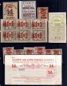 GLASGOW AND SOUTH WESTERN RAILWAY: 1868-1920 UNUSED OR USED SELECTION,