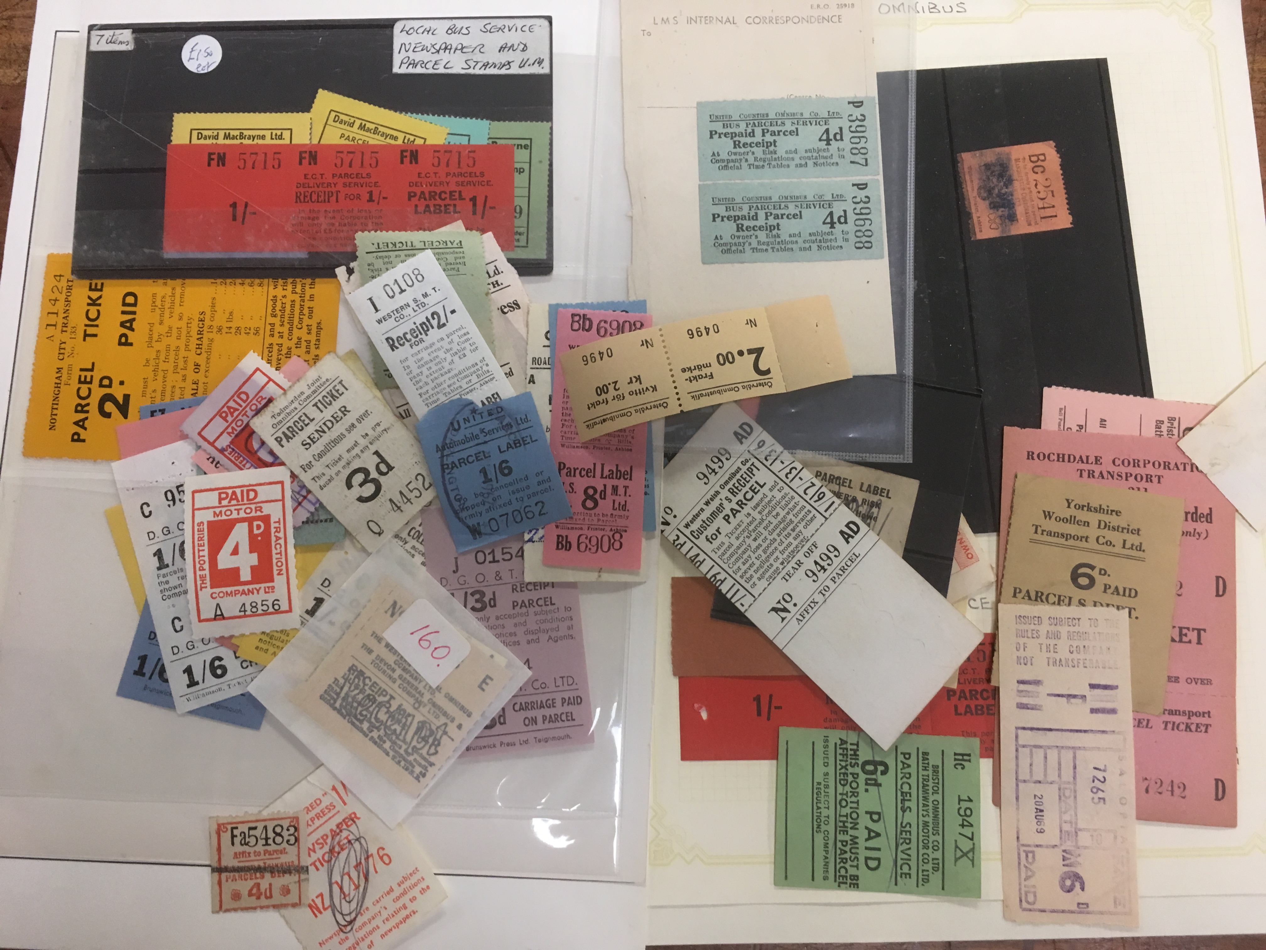 FILE BOX OF BUS AND TRANSPORT PARCEL STAMPS AND TICKETS, MACBRAYNE, MIDLAND RED, - Image 8 of 9