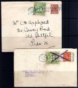 METROPOLITAN AND GREAT CENTRAL JOINT COMMITTEE: 1922 COVER LONDON TO BIRMINGHAM BEARING KGV 2d AND