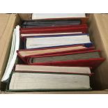 BOX WITH A LARGE QUANTITY OF RAILWAY LUGGAGE AND OTHER LABELS IN NINE VOLUMES,