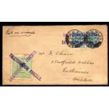 GREAT NORTHERN RAILWAY (IRELAND): 1904 COVER TO DUBLIN BEARING ½d BLUE GREEN (2) AND 2d TIED