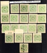 MIDLAND GREAT WESTERN RAILWAY: 1891-1910 MINT, UNUSED OR USED SELECTION,