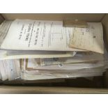 BOX OF RAILWAY EPHEMERA, LETTERS, RECEIPTS, WAYBILLS, ETC.