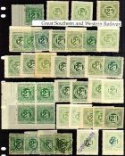 GREAT SOUTHERN AND WESTERN RAILWAY: 1891-1920 MINT, UNUSED AND USED SELECTION,