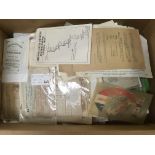 BOX OF RAILWAY EPHEMERA, VARIED LOT WITH WAYBILLS, CORRESPONDENCE,