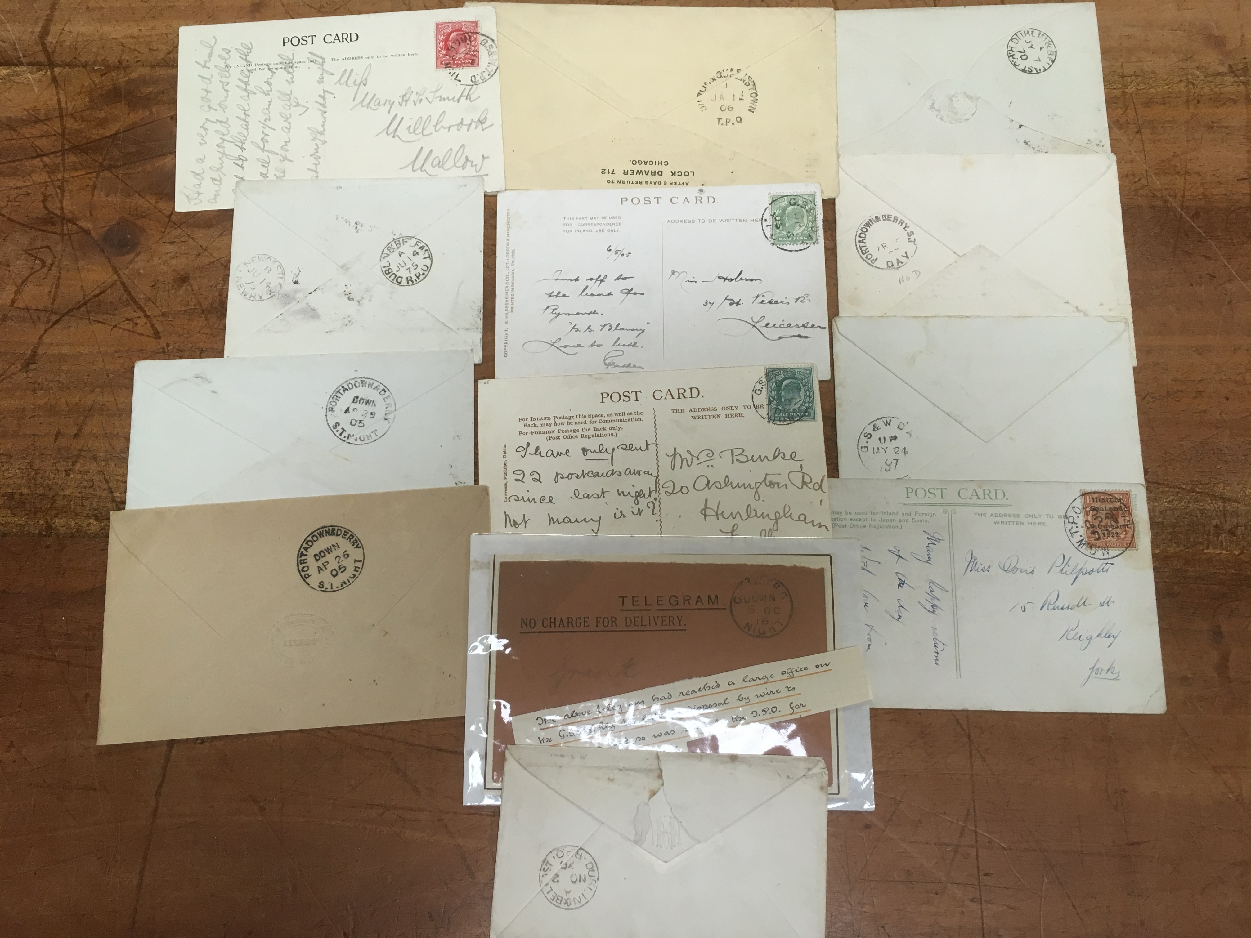 IRELAND: 1870-1937 COVERS AND CARDS WITH TPO POSTMARKS AND BACKSTAMPS, - Image 2 of 2
