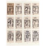 KENT AND EAST SUSSEX RAILWAY: DUPLICATED PREPAID PARCEL STAMP LABELS,