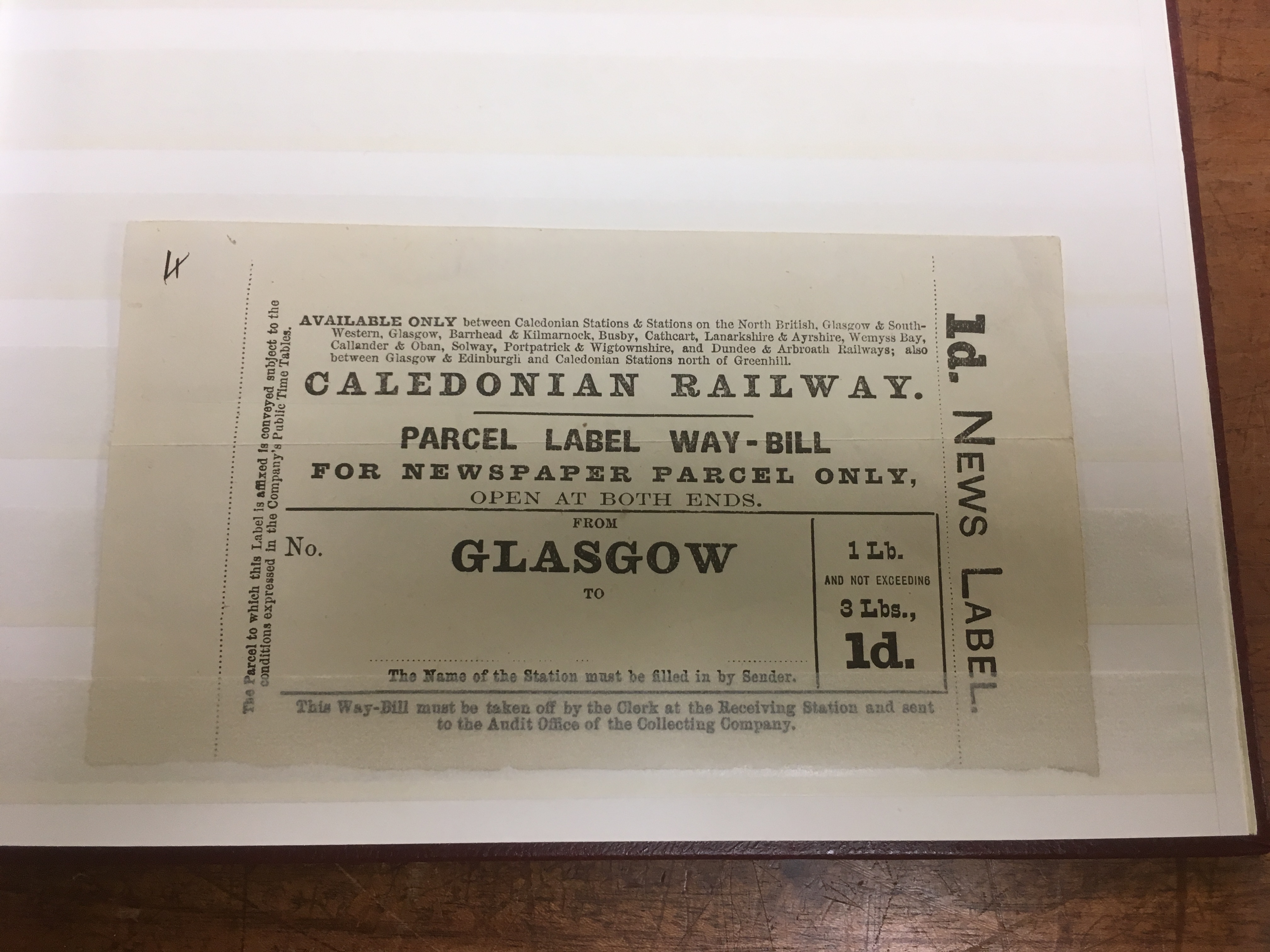 CALEDONIAN RAILWAY: STOCKBOOK WITH AN EXTENSIVE COLLECTION OF ISSUES TO ABOUT 1900, - Image 13 of 13