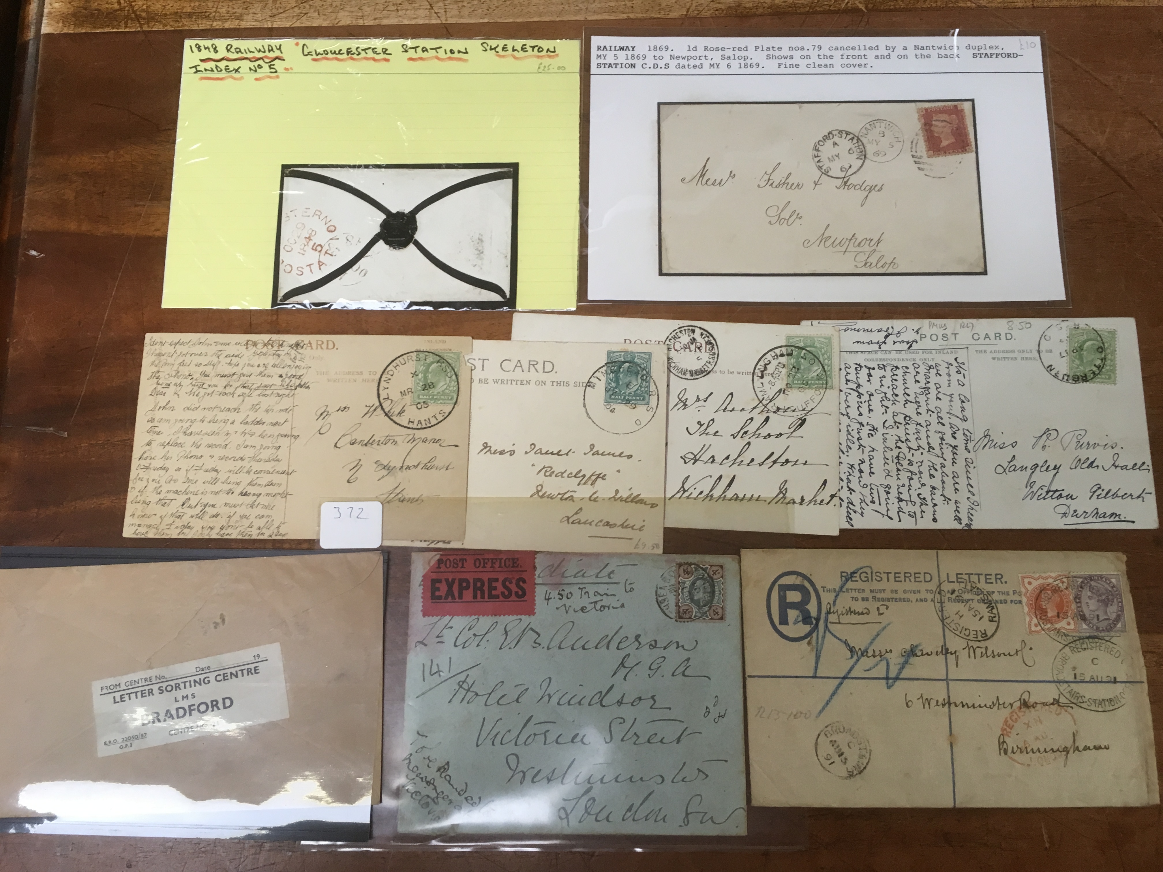 FILE BOX OF COVERS AND CARDS, MAINLY WITH STATION, RSO AND OTHER RAILWAY RELATED POSTMARKS, - Image 2 of 3