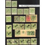 ISLE OF WIGHT CENTRAL RAILWAY: 1899-1920 UNUSED, MINT OR USED SELECTION,