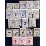 LONDON MIDLAND AND SCOTTISH (HIGHLAND SECTION): 1923-30 USED PARCEL STAMPS SELECTION,