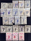 LONDON MIDLAND AND SCOTTISH (HIGHLAND SECTION): 1923-30 USED PARCEL STAMPS SELECTION,