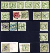 CHESHIRE LINES COMMITTEE: 1891-1936 UNUSED OR USED SELECTION INCLUDING TWO DIFFERENT "3" HANDSTAMPS