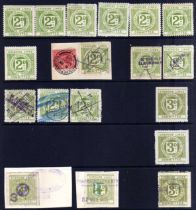 CHESHIRE LINES COMMITTEE: 1891-1936 UNUSED OR USED SELECTION INCLUDING TWO DIFFERENT "3" HANDSTAMPS