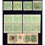 ISLE OF WIGHT RAILWAY: 1899-1920 MINT AND USED SELECTION, 1899 2d MINT BLOCKS OF FOUR (2),