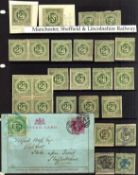 MANCHESTER, SHEFFIELD AND LINCOLNSHIRE RAILWAY: 1891-7 MINT, UNUSED OR USED SELECTION,