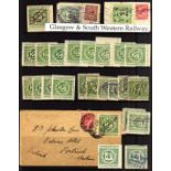 GLASGOW AND SOUTH WESTERN RAILWAY: 1891-1920 MINT, UNUSED OR USED SELECTION,