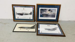 PAIR OF MILITARY AIRCRAFT PRINTS TO INCLUDE TORNADO GR4A ZA 398 "S" 11 (AC) SQUADRON "RF-D" 303