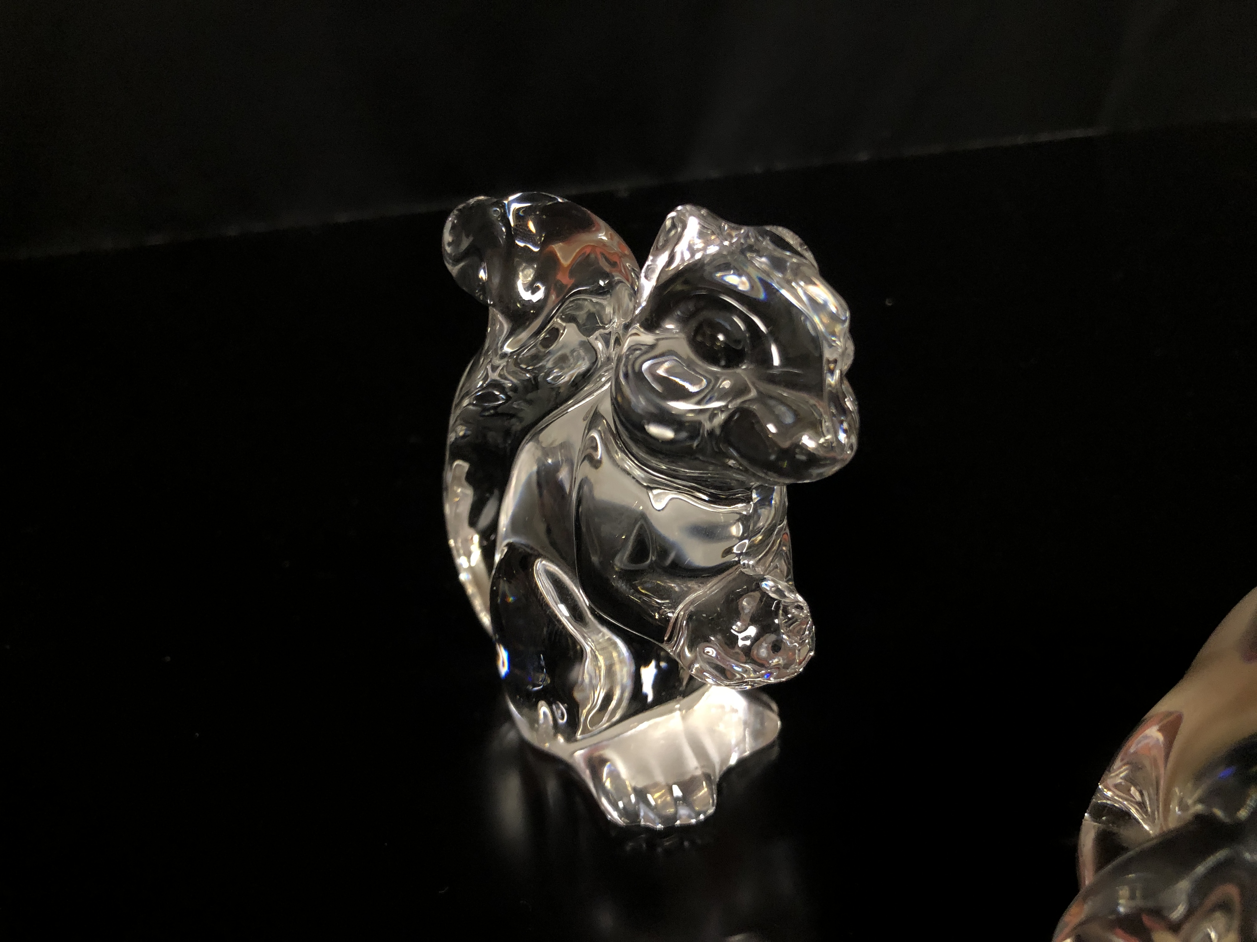 A BOXED BOHEMIA CRYSTAL SQUIRREL ALONG WITH PRINCESS HOUSE LEAD CRYSTAL LAYING PUPPY. - Image 3 of 7