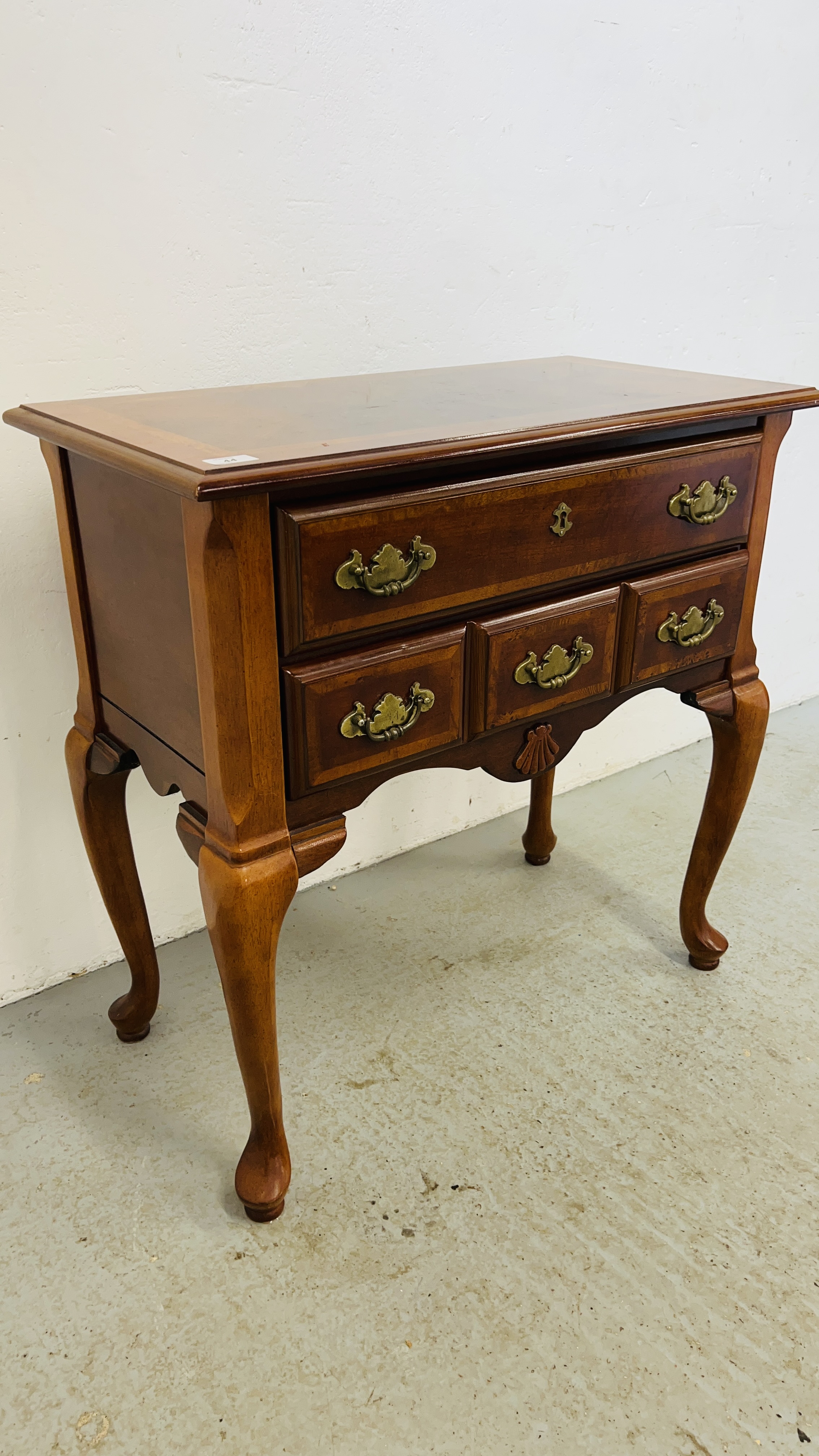 REPRODUCTION TWO DRAWER LOW BOY WIDTH 77CM. DEPTH 41CM. HEIGHT 77CM. - Image 5 of 5