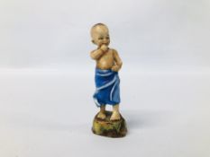 A ROYAL WORCESTER FIGURE "BURMAH 3068" BY F. DOUGHTY, H 12CM.