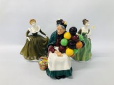 3 X ROYAL DOULTON FIGURINES TO INCLUDE GERALDINE HN2348,