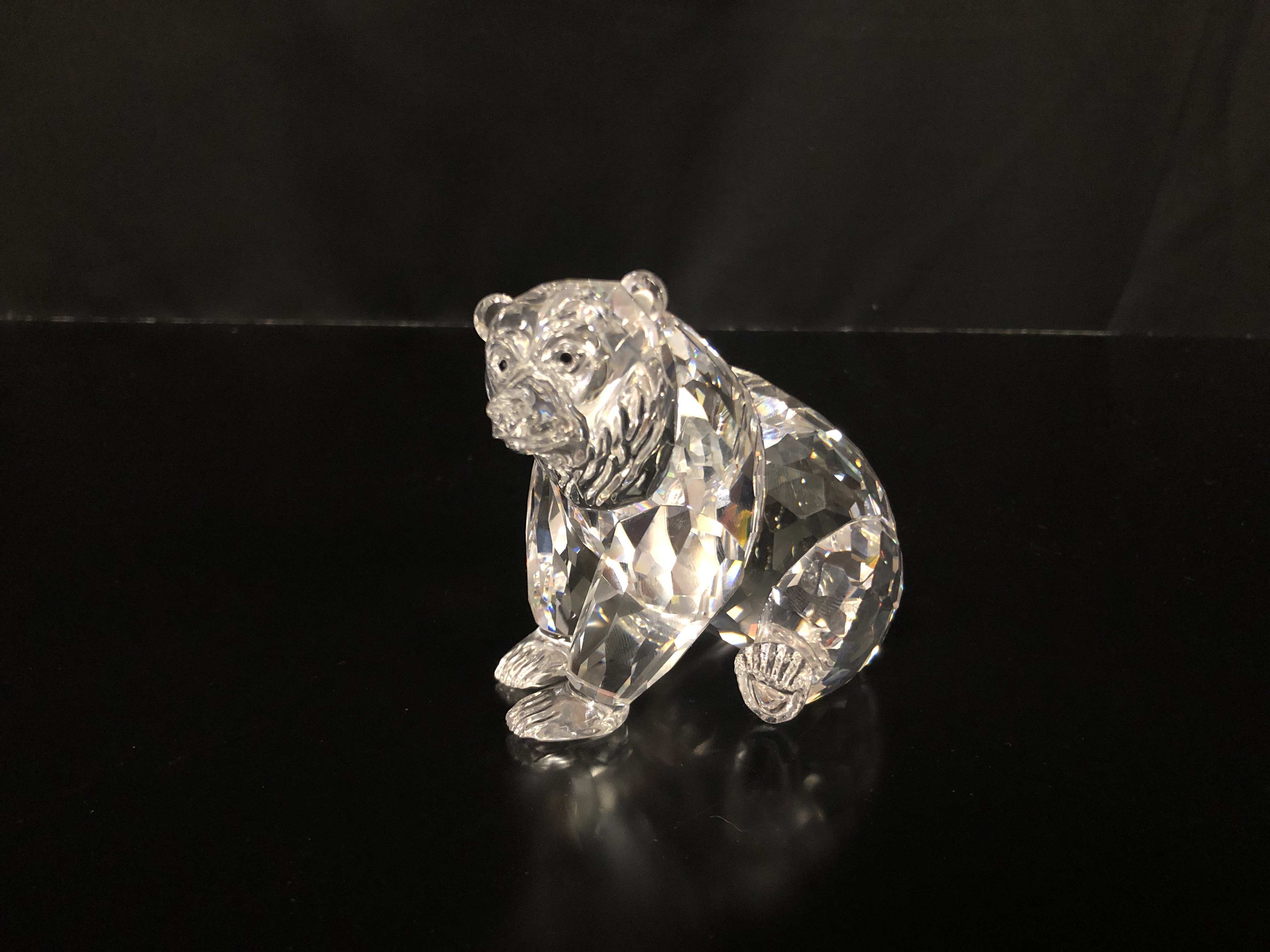 A BOXED SWAROVSKI SILVER CRYSTAL GRIZZLY BEAR. - Image 3 of 4