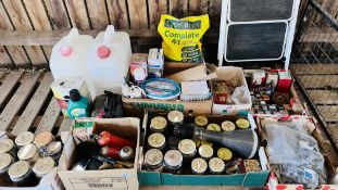 QUANTITY OF HOUSEHOLD SUNDRIES TO INCLUDE 7 BOXES OF ASSORTED SHED SUNDRIES TO INCLUDE SCREWS,
