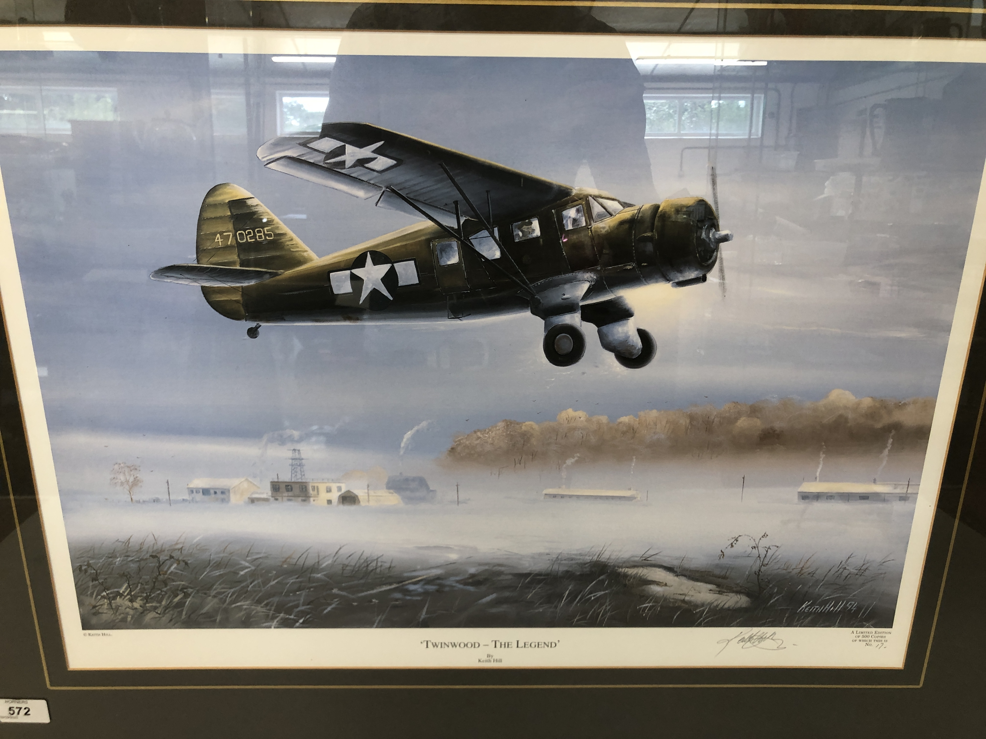 A FRAMED AND MOUNTED KEITH HILL LIMITED EDITION AVIATION PRINT "TWINWOOD - THE LEGEND" 17/500 44 X - Image 2 of 4