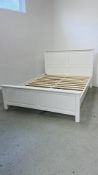 MODERN WHITE PAINTED DOUBLE BED FRAME