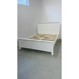 MODERN WHITE PAINTED DOUBLE BED FRAME