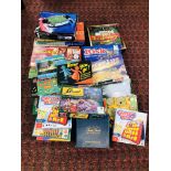 25 MODERN AND VINTAGE BOARD GAMES TO INCLUDE GUESS WHO, TRIVIAL PURSUIT, TABOO, GO, CLUEDO,