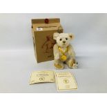 A STEIFF BOXED DANBURY MINT MILLENNIUM BEAR WITH CERTIFICATE