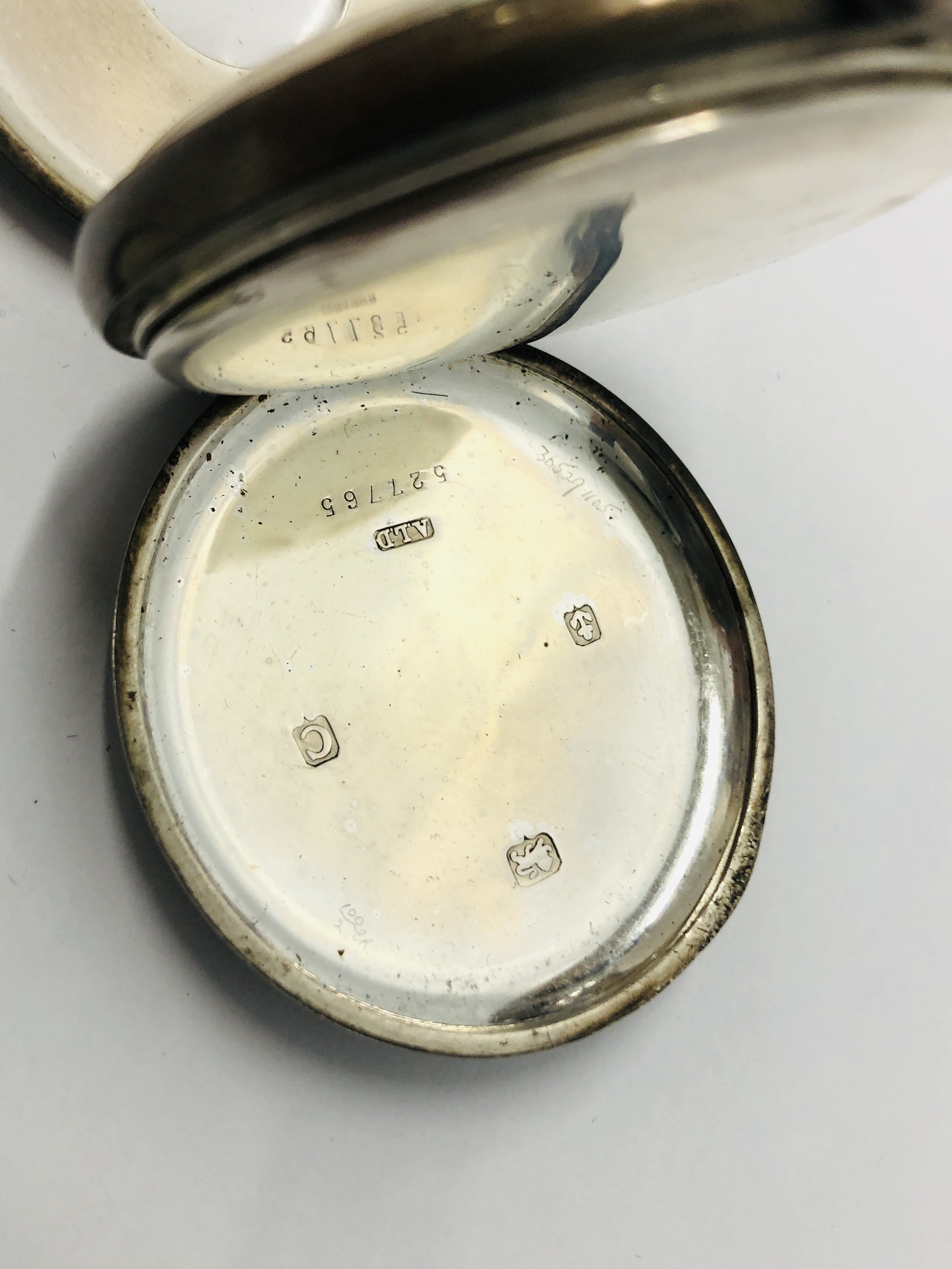 VINTAGE SILVER POCKET WATCH, BIRMINGHAM ASSAY BEARING MAKERS MARK "J.W. - Image 5 of 11