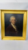 GILT FRAMED OIL ON CANVAS "PORTRAIT OF GENTLEMAN" 67 X 53CM.