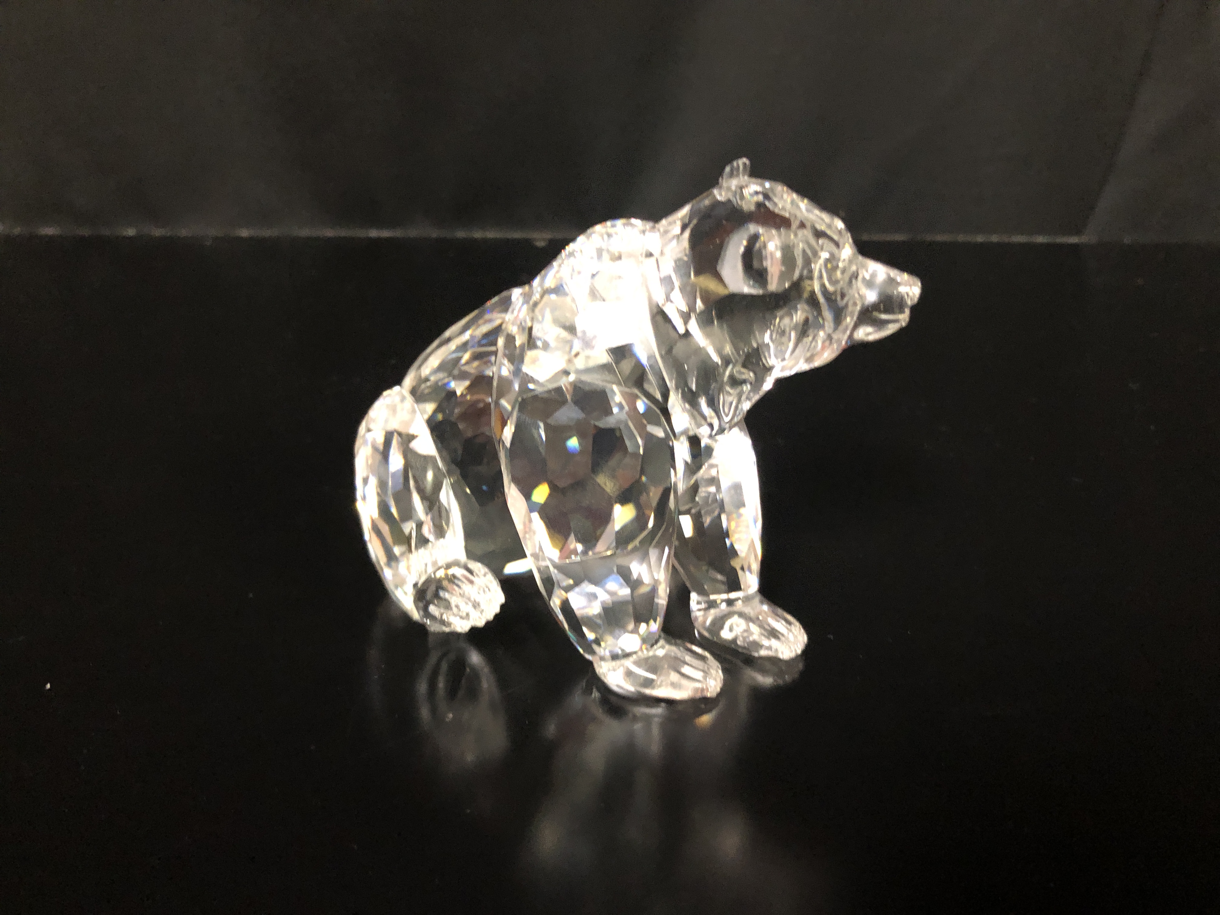 A BOXED SWAROVSKI SILVER CRYSTAL GRIZZLY BEAR. - Image 2 of 4