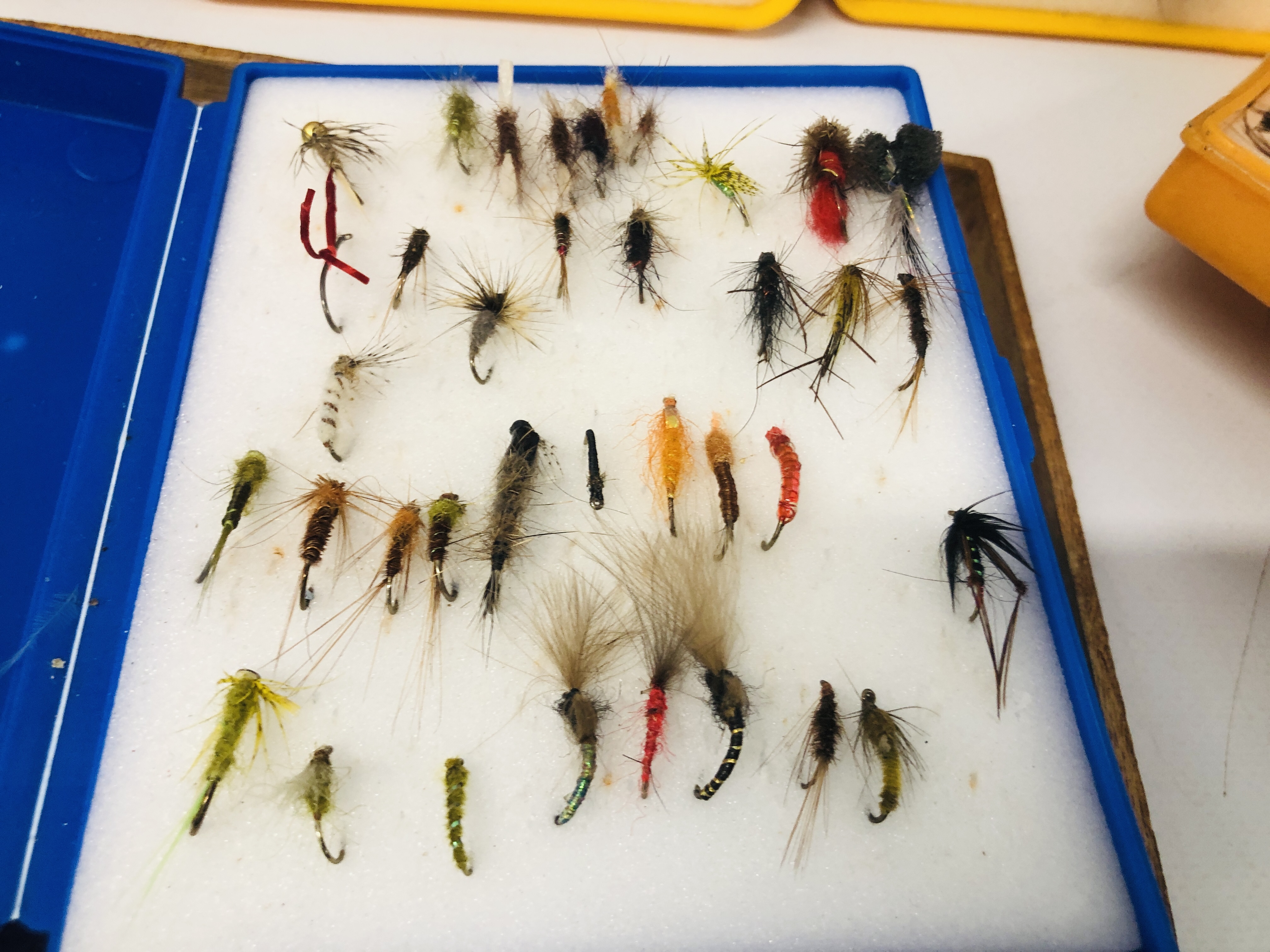 SIX CASES CONTAINING AN ASSORTMENT OF FISHING FLIES. - Image 3 of 9