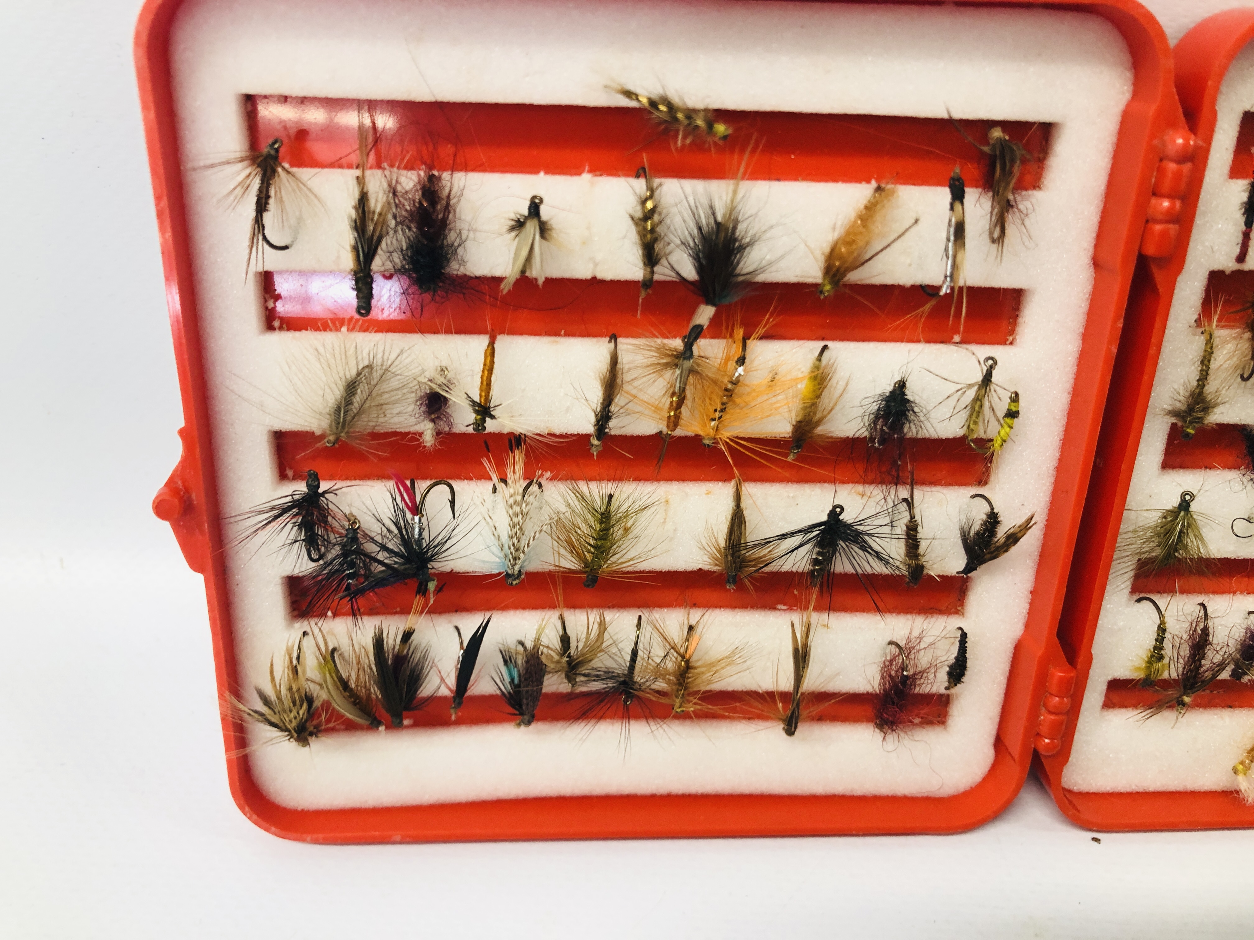 SIX CASES CONTAINING AN ASSORTMENT OF FISHING FLIES. - Image 8 of 9