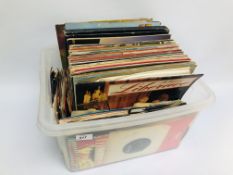 A BOX OF APPROXIMATELY 60 RECORDS TO INCLUDE BEETHOVEN, CARPENTERS, KATE BUSH, DISCO FEVER, ETC.