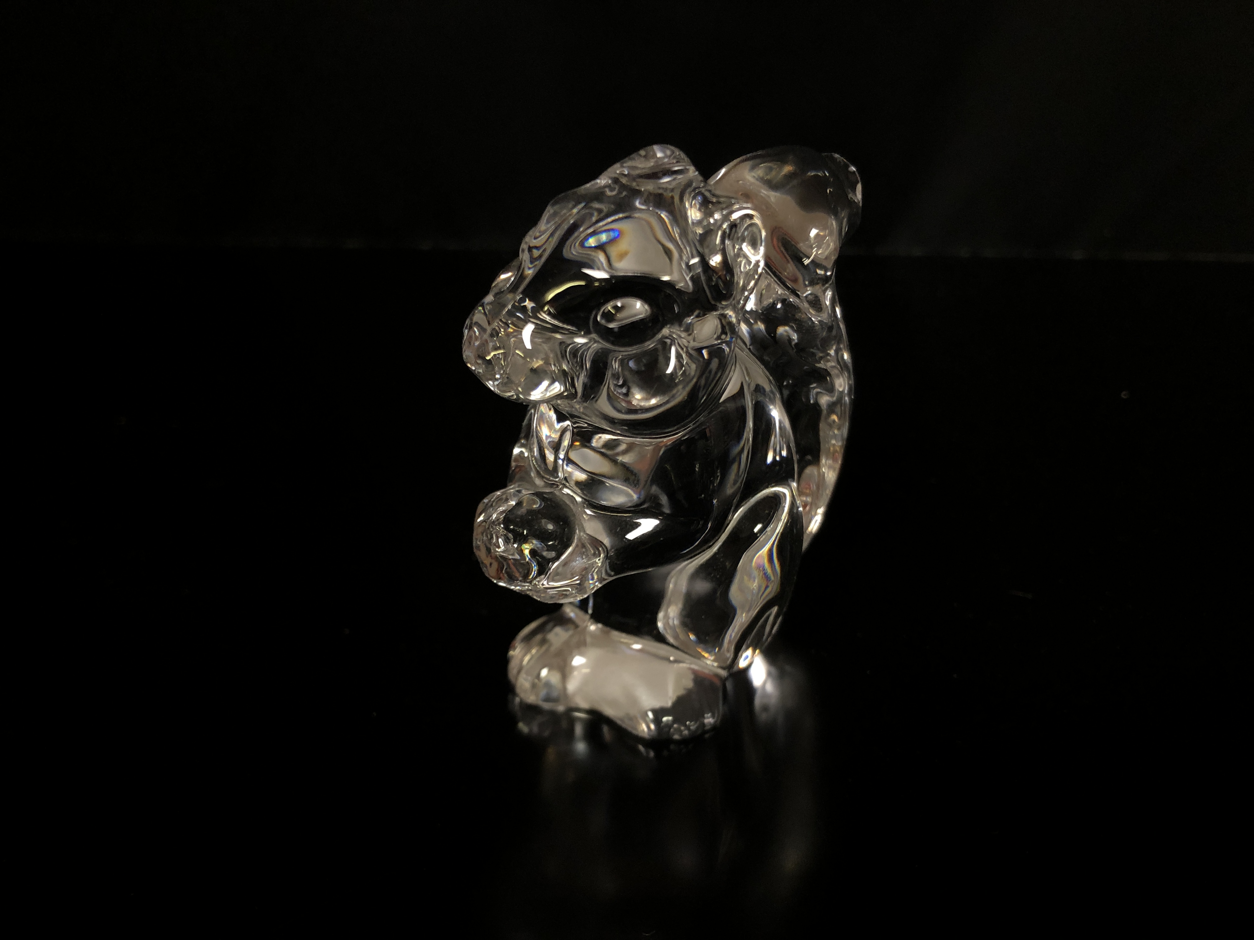 A BOXED BOHEMIA CRYSTAL SQUIRREL ALONG WITH PRINCESS HOUSE LEAD CRYSTAL LAYING PUPPY. - Image 4 of 7