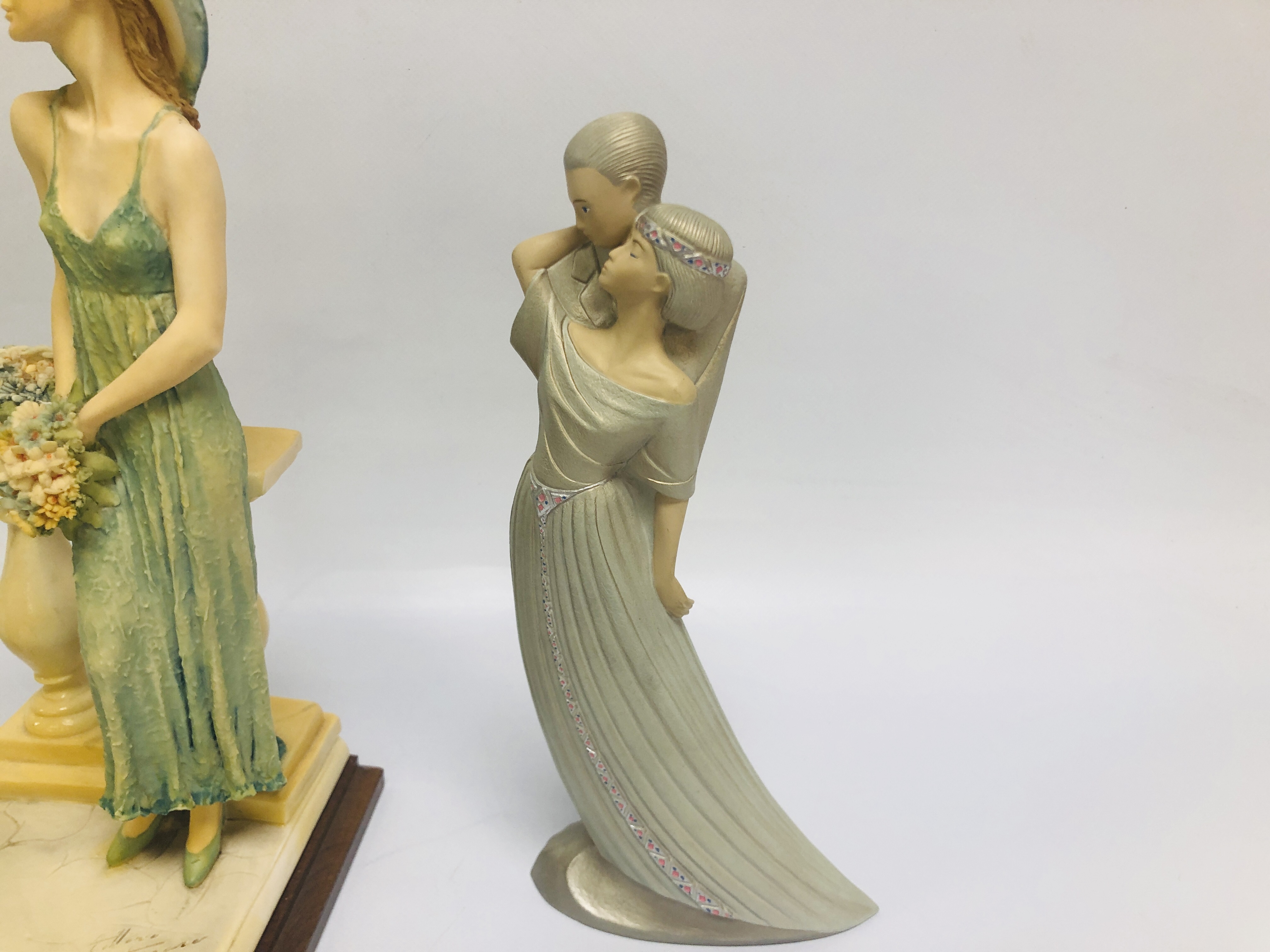 ROYAL DOULTON FIGURINE PATRICIA HN3365 ALONG WITH THREE VARIOUS CABINET ORNAMENTS A.D.L. - Image 6 of 9