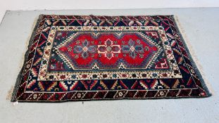 A TURKISH HAND KNOTTED DOSEMEALTI RUG 1.84M X 1.27M.