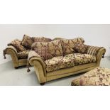 A PAIR OF GOOD QUALITY SOFAS, THREE SEATER AND TWO SEATER 2.3M AND 2.