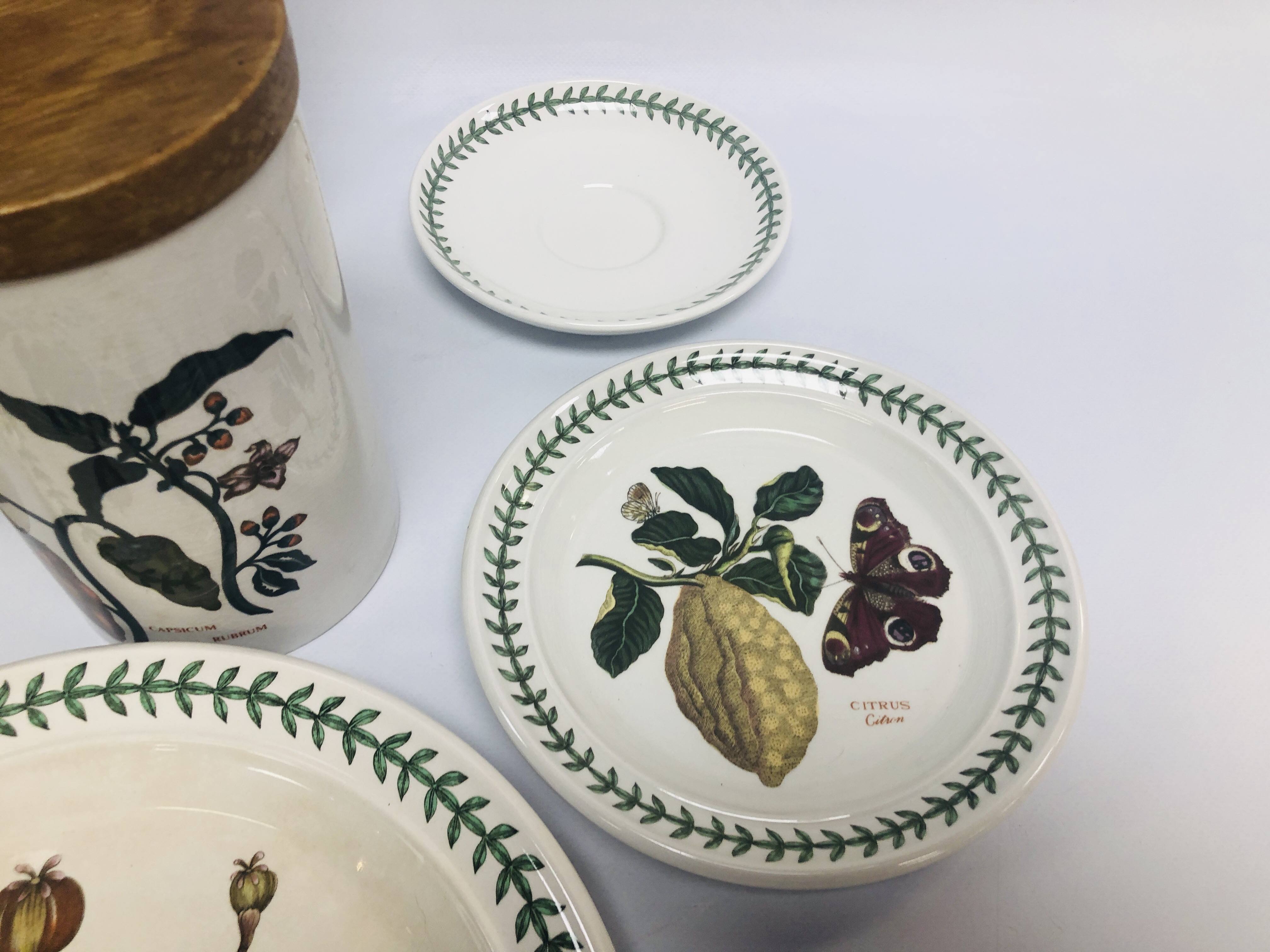 SEVEN PIECES OF PORTMEIRION BOTANIC GARDENS TO INCLUDE STORAGE JARS AND PLATE ALONG WITH ROYAL - Image 3 of 8