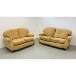 TWO MATCHING MODERN SOFA'S - THREE SEATER PLUS TWO SEATER.