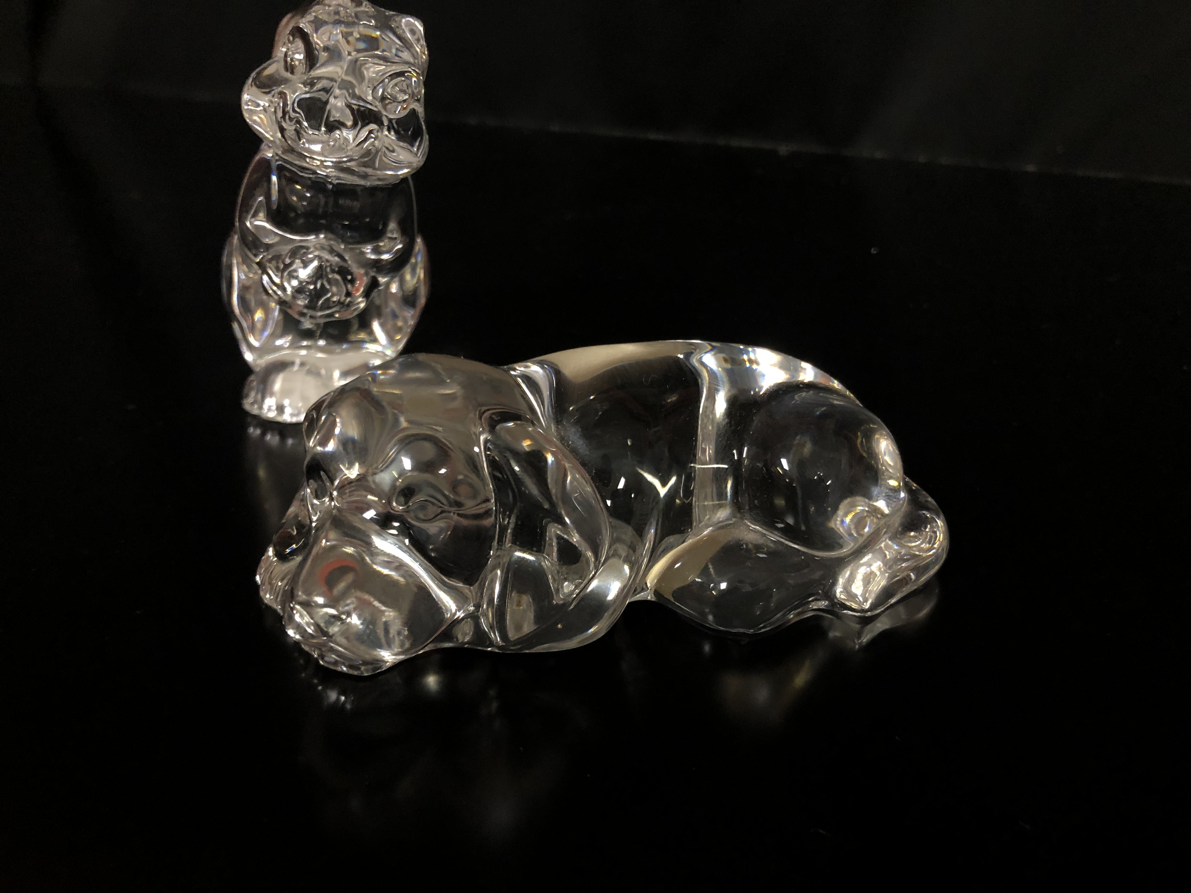 A BOXED BOHEMIA CRYSTAL SQUIRREL ALONG WITH PRINCESS HOUSE LEAD CRYSTAL LAYING PUPPY. - Image 2 of 7