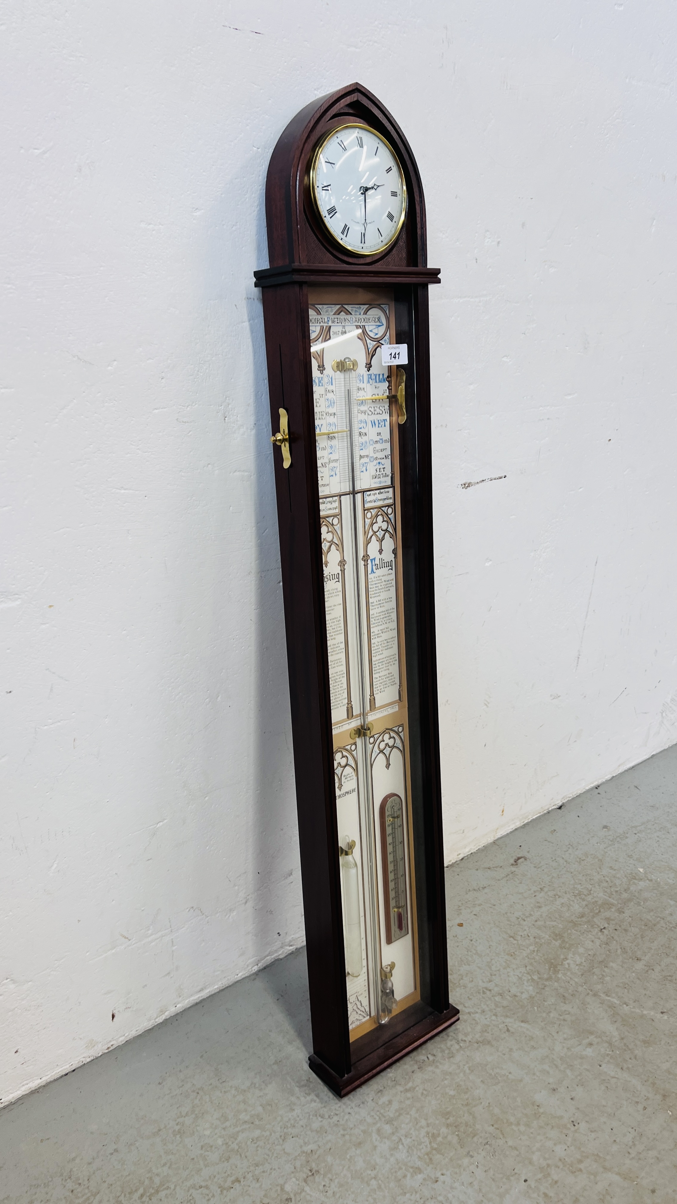 A REPRODUCTION COMITTI OF LONDON ADMIRAL FITZROY MERCURIAL BAROMETER. - Image 6 of 8