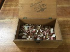 CIGAR BOX WITH A LOOSE ACCUMULATION GB PENNY REDS,