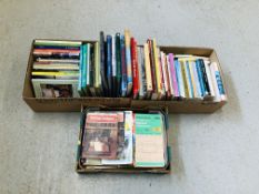 THREE BOXES OF LOCAL INTEREST BOOKS TO INCLUDE "A BROAD CANVAS" IAN COLLINS,